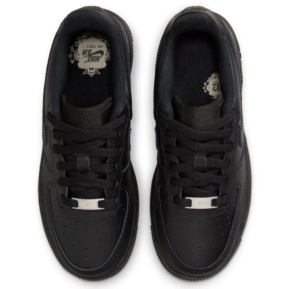 Nike Air Force 1 LE Big Kids Sz 4.5Y Triple Black Shoes Sneakers FV5951 001 NEW